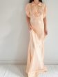 1930s Peach Silk Charmeuse Gown - M For Sale