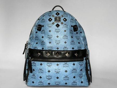 MCM Stark Studded Backpack Coated Canvas Cheap