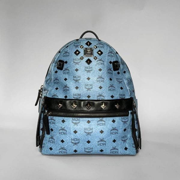 MCM Stark Studded Backpack Coated Canvas Cheap