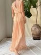 1930s Peach Silk Chiffon Gown -S M For Discount