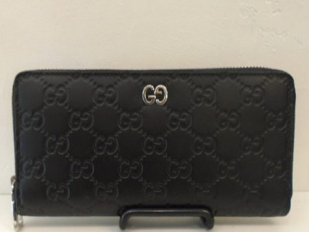 Gucci Vintage Black GG Wallet For Sale