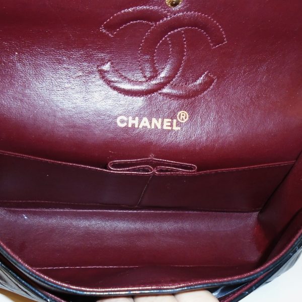 Chanel Vintage Black Lambskin Double Flap 23 Online Sale