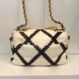 Chanel Vintage 19 Two Tone Cotton & Leather Bag Online Sale