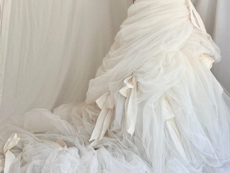 00s Ian Stuart Tulle and Silk Gown - XS 0 Online Hot Sale