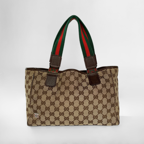 Gucci Supreme Sherry Tote Monogram Canvas Hot on Sale