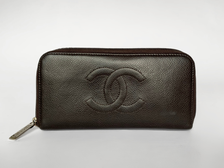 Chanel Zipper Wallet Caviar Leather Online