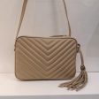 YSL Taupe Lou Medium Crossbody Chevron Camera Bag Online Sale