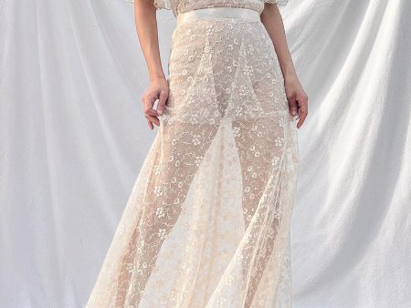 1930s Ivory Needle Lace Gown - XS Sale