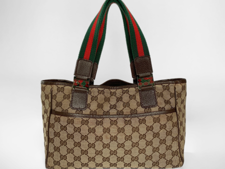 Gucci Supreme Sherry Tote Monogram Canvas Hot on Sale