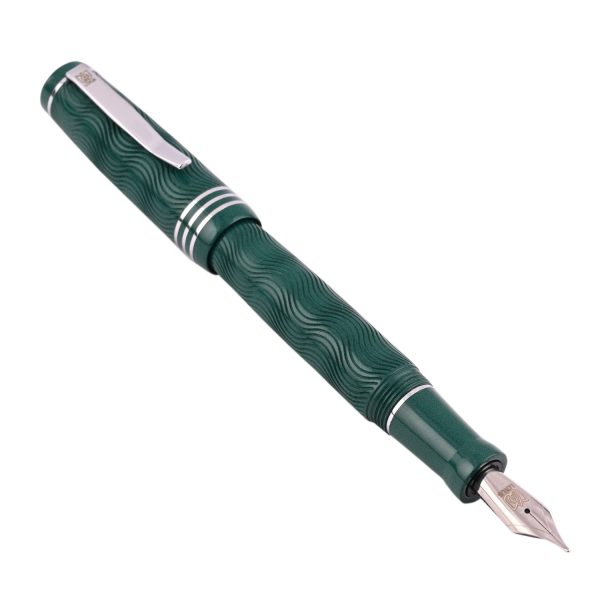 Lotus Wave Fountain Pen - Green CT For Sale